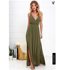 Lost in Paradise Olive Green Maxi